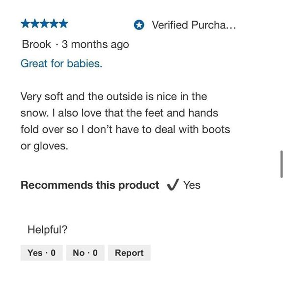 NEW! Snozu Baby 1-piece Cozy Snowsuit for Boy Girl Unisex, Blue - Picture 8 of 15